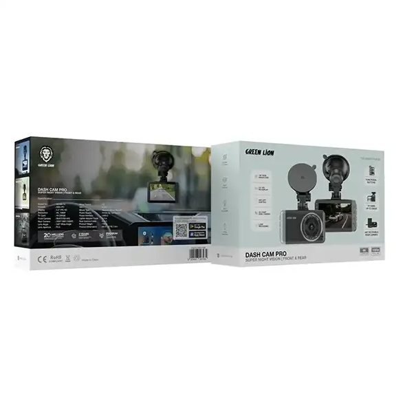  دوربین داشبورد جلو و عقب گرین لاین مدل Green Lion Dash Cam Pro Front and Rear ( ضمانت اصالت - گارانتی طلایی تعویض ⭐) 
