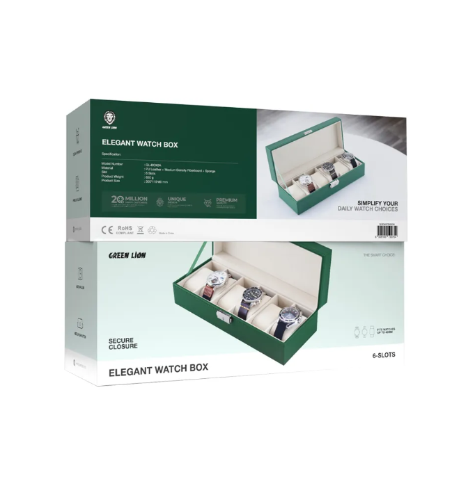  جعبه ساعت گرین لاین ۶ خانه مدل Elegant 