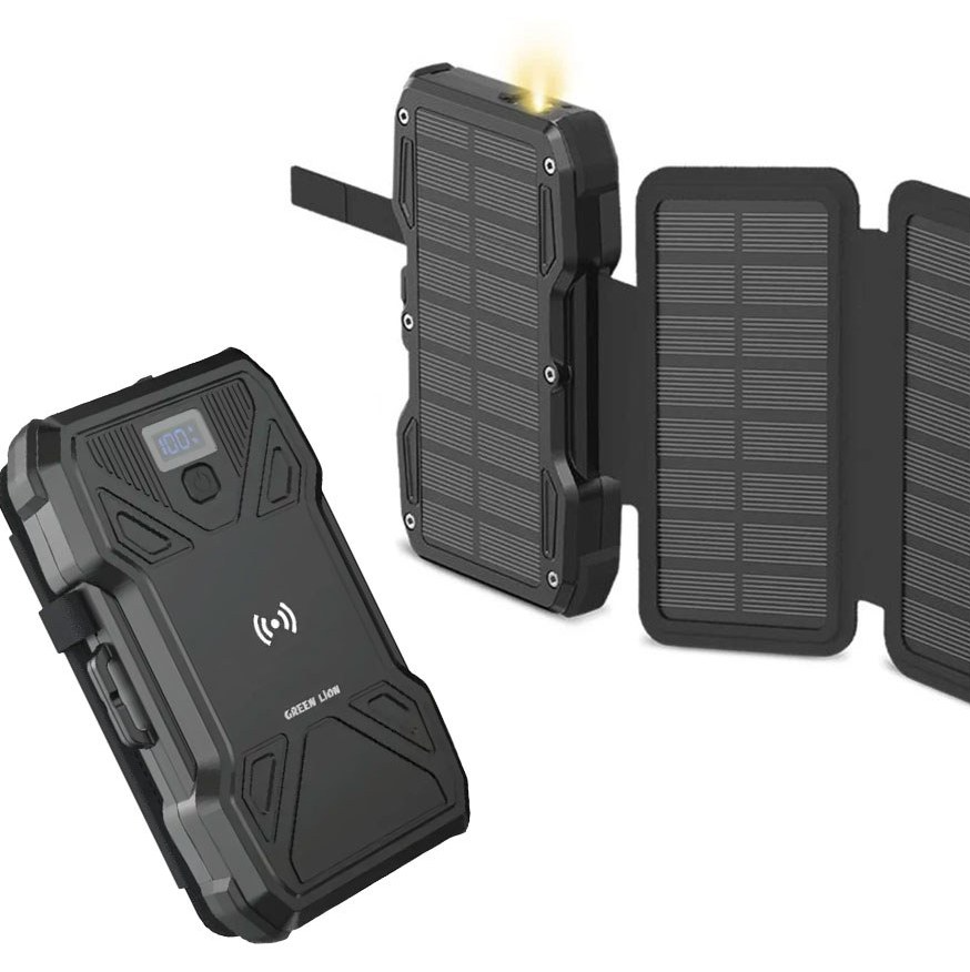 پاور بانک 5 سولار گرین لاین مدل Green Lion Solar 5-Panel 20000mAh ( ضمانت اصالت - گارانتی طلایی تعویض ⭐)