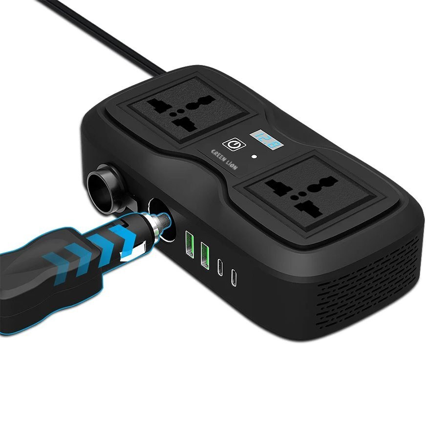  اینورتر فندکی خودرو گرین لاین مدل GC-233 ظرفیت ۲۰۰ وات ( ضمانت اصالت - گارانتی طلایی تعویض ⭐) 