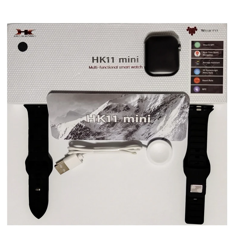  ساعت هوشمند 41 میلی متری ویرفیت مدل HK11 mini با بند سیلیکونی 