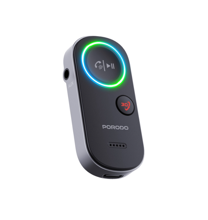 گیرنده صوتی بلوتوثی خودرو پرودو Porodo Wired To Wireless BT Audio transmitter PD-BTRCV ( ضمانت اصالت - گارانتی طلایی تعو