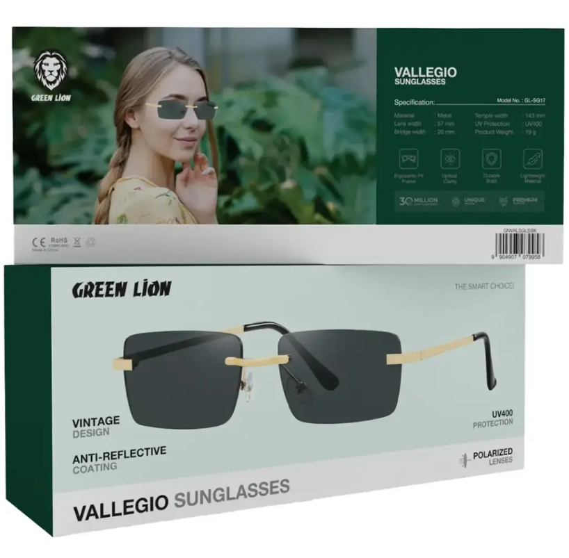 عینک آفتابی والجیو گرین لاین Green Lion Vallegio Sunglasses