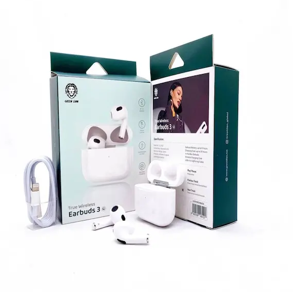هندزفری Green Lion Earbuds 3 سفید ( ضمانت اصالت - گارانتی طلایی تعویض ⭐)