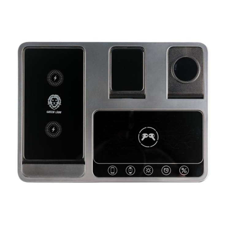 استند و شارژر وایرلس 4 کاره گرین لاین Green Lion 4 in 1 Wireless Charging ( ضمانت اصالت - گارانتی طلایی تعویض ⭐)