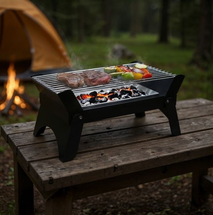  باربیکیو ذغالی تاشو گرین لاین Green Lion Qudra Foldable BBQ Grill 