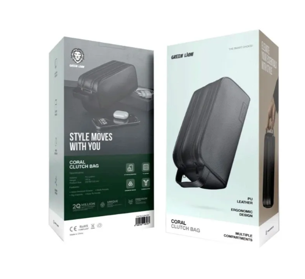 کیف دستی اثر انگشتی گرین لاین مدل لیون پلاس اثرانگشتی Green Lion Lyon Plus Smart Fingerprint Pouch