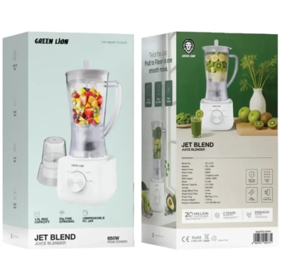 مخلوطکن و آسیاب گرین لاین Jet Blend 650 وات مدل GNJETBLNDWH