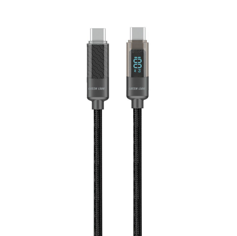  کابل شارژ نمایشگر دیجیتال تایپ سی به تایپ سی گرین Green Digital Display Cable USB-C TO USB-C 