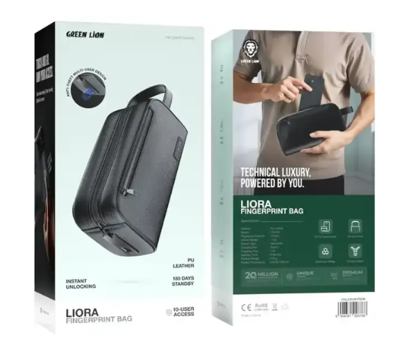 کیف قفل اثر انگشتی گرین لاین مدل Green Lion Liora Fingerprint Bag