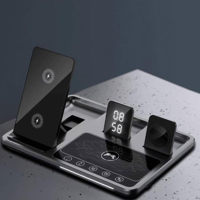 استند و شارژر وایرلس 4 کاره گرین لاین Green Lion 4 in 1 Wireless Charging ( ضمانت اصالت - گارانتی طلایی تعویض ⭐)