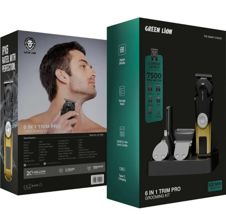  ماشین اصلاح گرین لاین مدل 6in1 Trim Pro Grooming Kit ( ضمانت اصالت - گارانتی طلایی تعویض ⭐) 