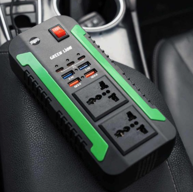  مبدل برق و شارژ داخل خودرو 300 وات گرین Green spark 300 power inverter 