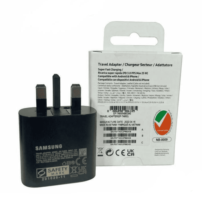  آداپتور شارژر دیواری سامسونگ 45 وات مدل Samsung EP-TA845 اورجینال ویتنامی 