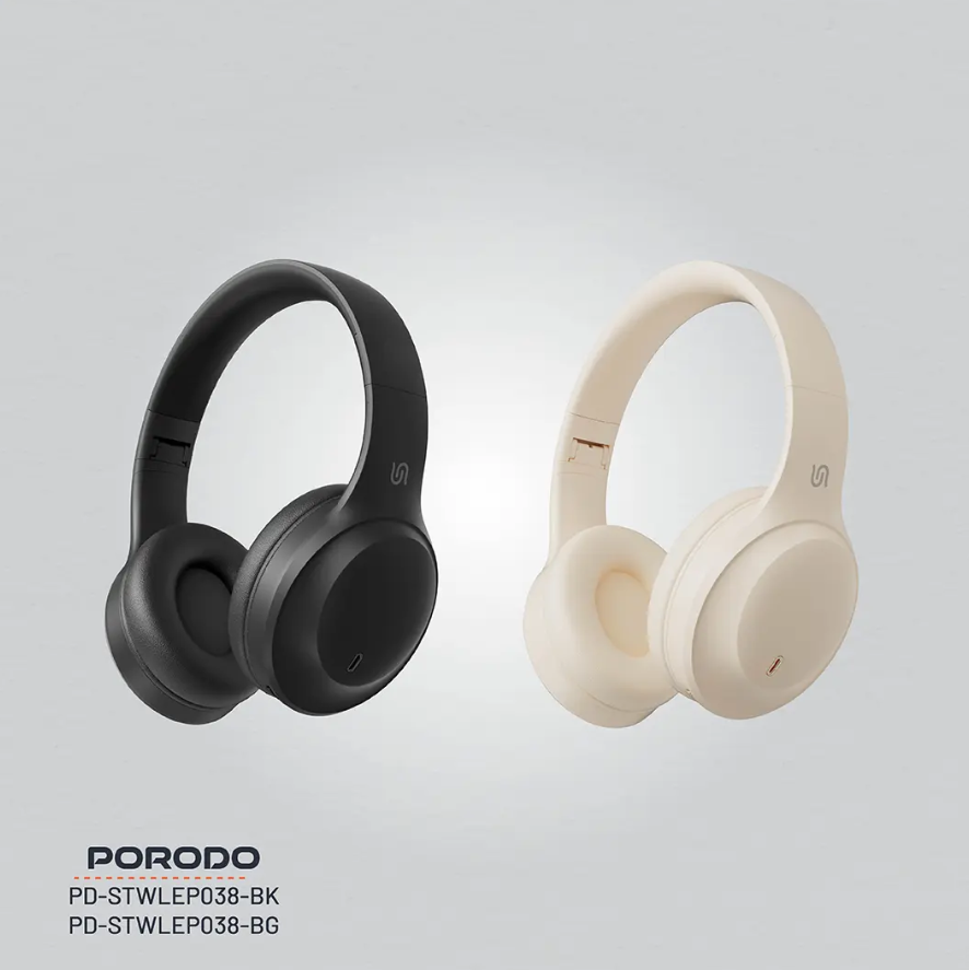 هدست بی سیم پرودو مدل Porodo Soundtec Primo Wireless Headphone ( ضمانت اصالت - گارانتی طلایی تعویض ⭐)