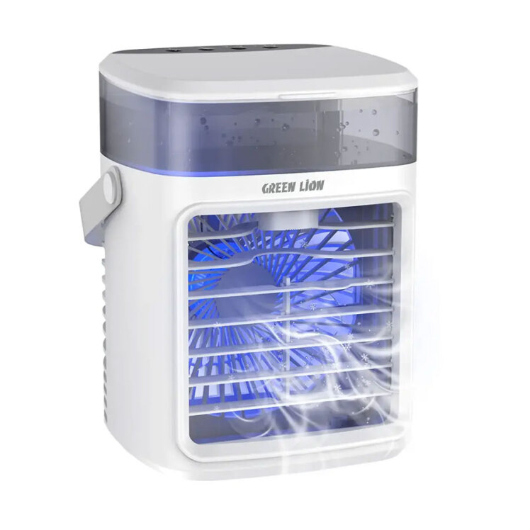 کولر مه پاش رومیزی شارژی گرین لاین Green Lion Rechargeable Air Cooler Fan with 400mL Water Tank