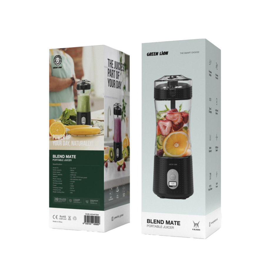  مخلوط کن و بلندر شارژی گرین لاین Green Lion Blend mate juicer GL-JU10 380ML 