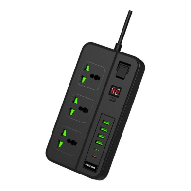 چندراهی برق گرین لاین مدل GS-150 ظرفیت ۳۰۰۰ وات با ۳ عدد پریز