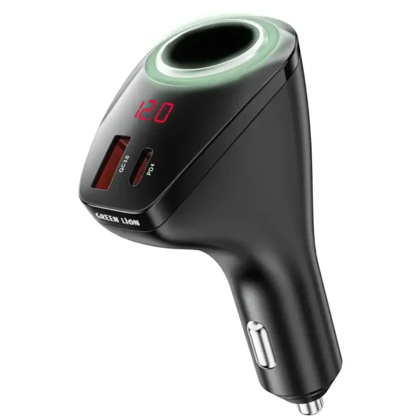 شارژر فندکی گرین لاین مدل Power Drive 75W ( ضمانت اصالت - گارانتی طلایی تعویض ⭐)