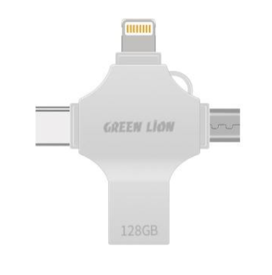 فلش مموری چهار کاره گرین لاین GN4IN1USB128SL ظرفیت 128 گیگابایت USB 3