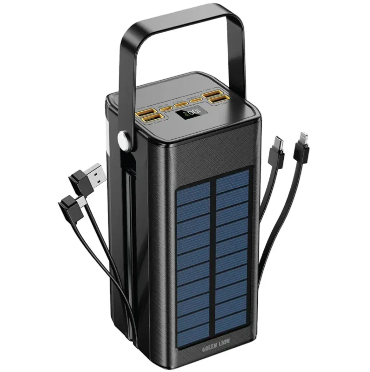 پاور بانک خورشیدی GREEN LION مدل SOLAR X ظرفیت ۱۰۰ هزار میلی آمپر PD 20W ( ضمانت اصالت - گارانتی طلایی تعویض ⭐)