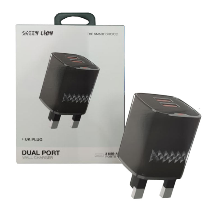آداپتور شارژر 2پورت 3پین اسمارت گرین لاین مدل GL-wc610 ( ضمانت اصالت - گارانتی طلایی تعویض ⭐)