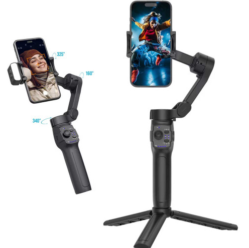 پایه نگهدارنده گیمبال استابلایزر ۳ محوره پرودو (PORODO 3-AXIS GIMBAL STABLIZER Magnetic Fill Light) ( ضمانت اصالت - گارا