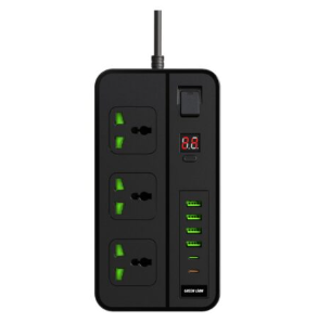 چندراهی برق گرین لاین مدل GS-150 ظرفیت ۳۰۰۰ وات با ۳ عدد پریز 
