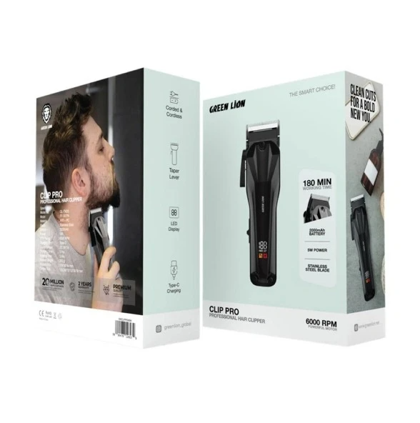  ماشین اصلاح موی سر و صورت شارژی گرین لاین مدل Clip-Pro Professional ( ضمانت اصالت - گارانتی طلایی تعویض ⭐) 