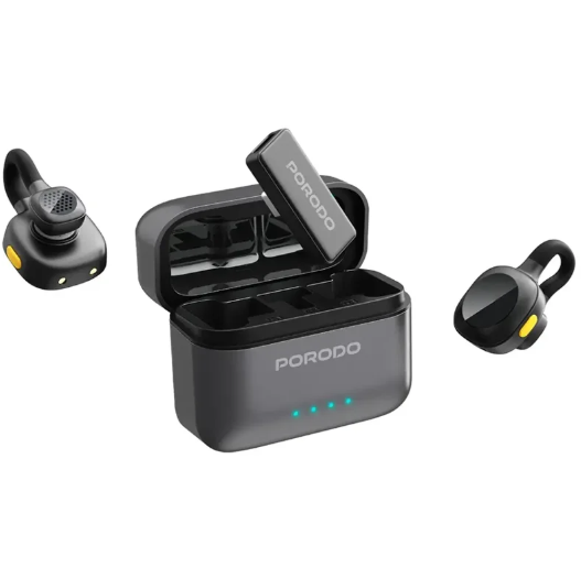 میکروفون یقه ای بیسیم پرودو Porodo Movo Lavalier Microphone Type-C ( ضمانت اصالت - گارانتی طلایی تعویض ⭐)